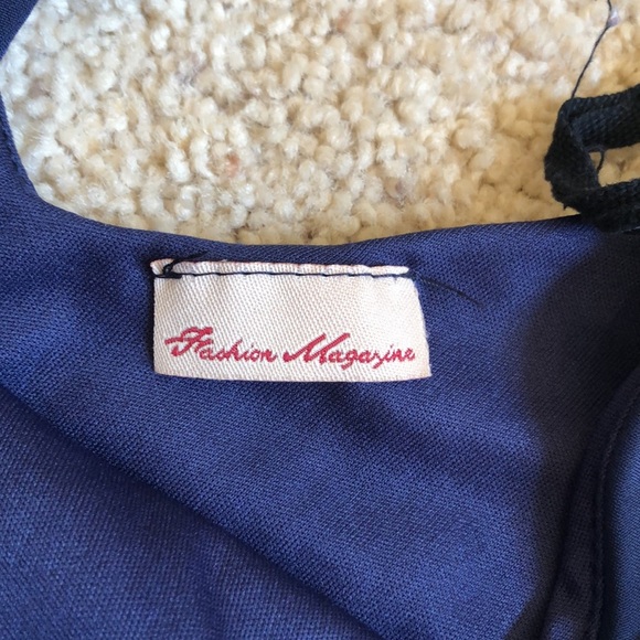 Dresses. Black and blue floral.  Size small - Picture 4 of 7